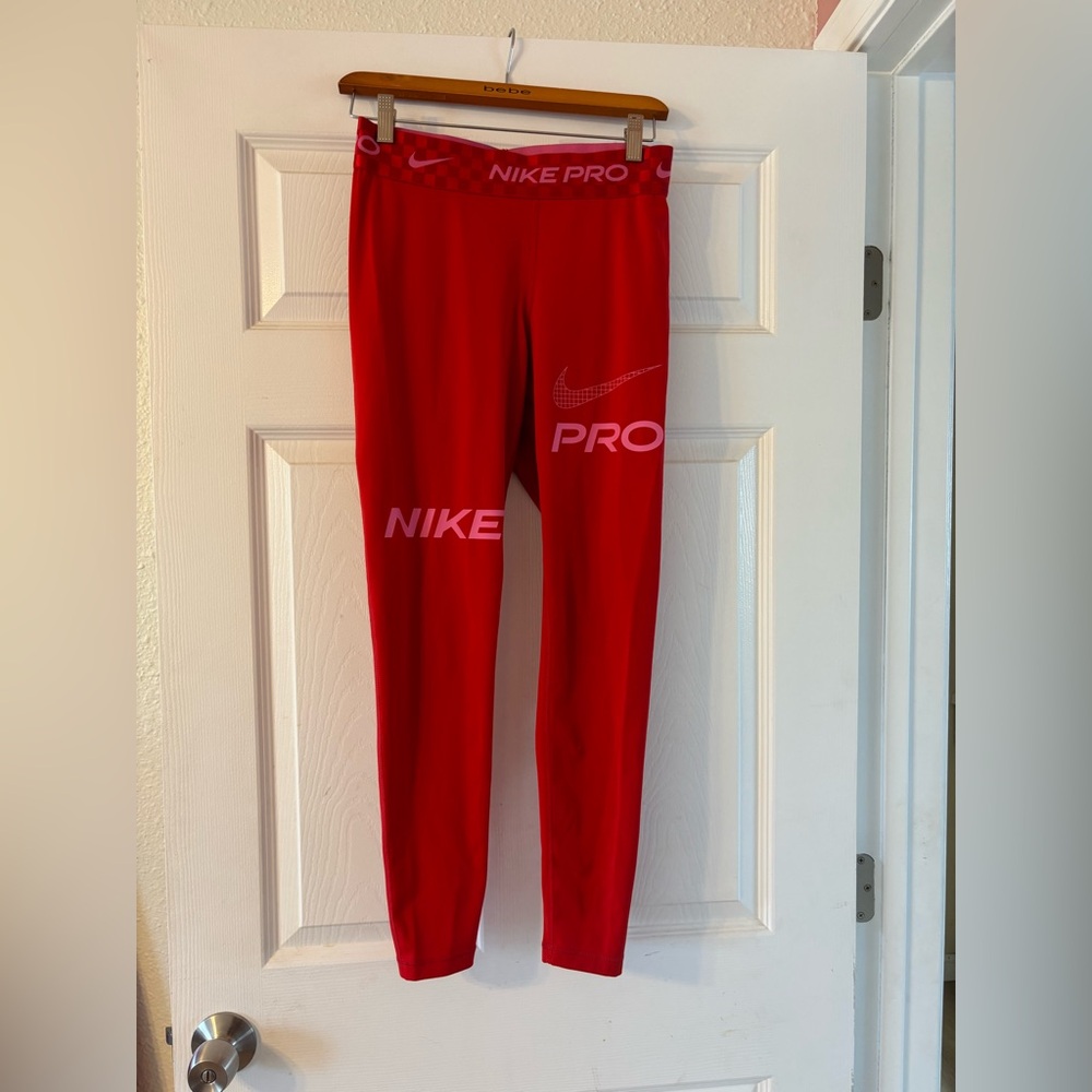 Nike Pro Red Athletic Leggings